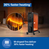 Philips CX3011/01 11Fin (Oil Filled Radiator)|Room Heater|2900W|3 Heat Settings & PTC Fan  Wheels| Comfortable Breathing|360° Heating (Black)