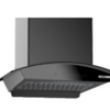 Bosch DWA68IJ60I 1200 m³/h Glass Kitchen Chimney with Touch & Gesture Control, Auto Clean & Filterless Technology (Black)