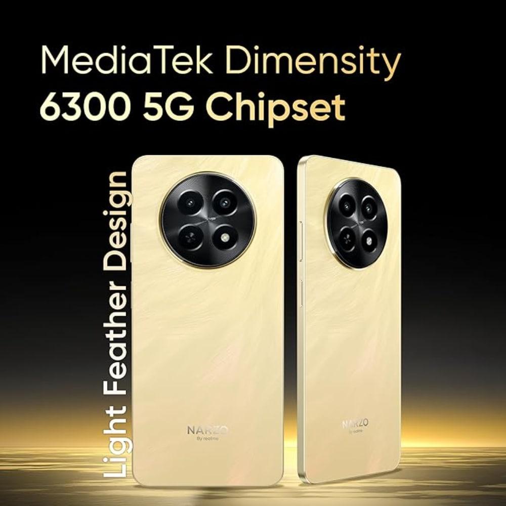 Realme Narzo N65 5G 128 GB, 6 GB RAM, Amber Gold, Mobile Phone