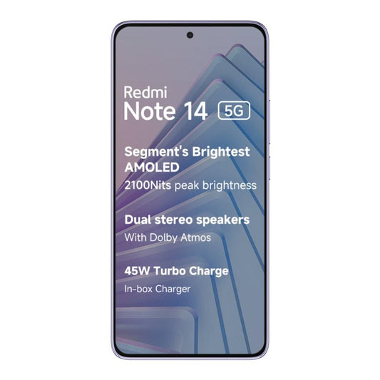 Redmi Note 14 5G 256 GB, 8 GB RAM, Purple, Mobile Phone