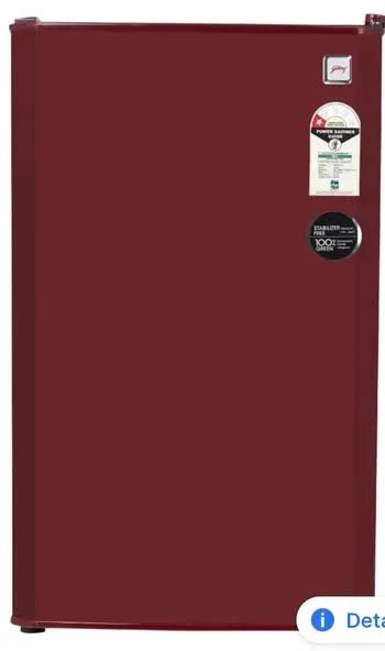 Godrej Mini Refrigerator 97 Litres 1 Star RD CHAMP 114A WPF WN RD Wine Red | Small Room Refrigerator