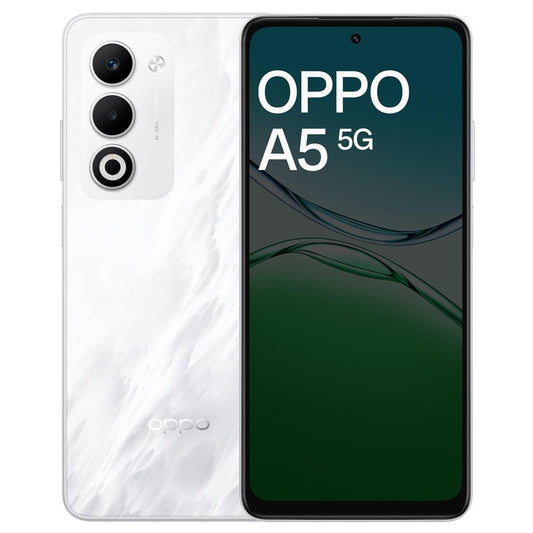 Oppo A5 5G 128 GB, 6 GB RAM, Mist White, Mobile Phone