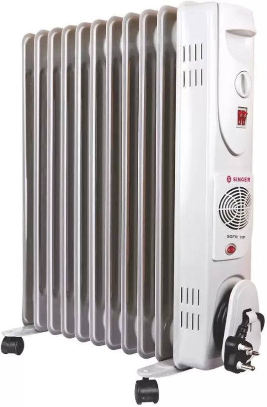 Singer Sofr 11F 11-Fin Oil Filled Heater 2900W With Fan | Fast Heating & ISI Safety | Suraj Electronics Delhi NCR