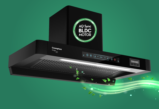 Crompton  Chimney (CHD-SYB75FLE-IND) Sylvaire  | 2100 m³/hr Suction |75 cm Auto-Clean Chimney| Suraj Electronics Delhi NCR