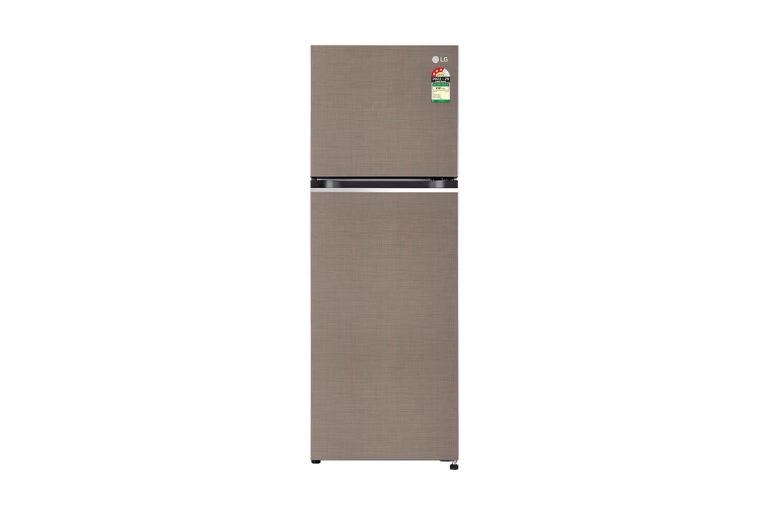 LG 242 L Double Door Refrigerator, Convertible, Smart Diagnosis™, Fawn Steel, 3-Star — GL-S262SFSX — product view