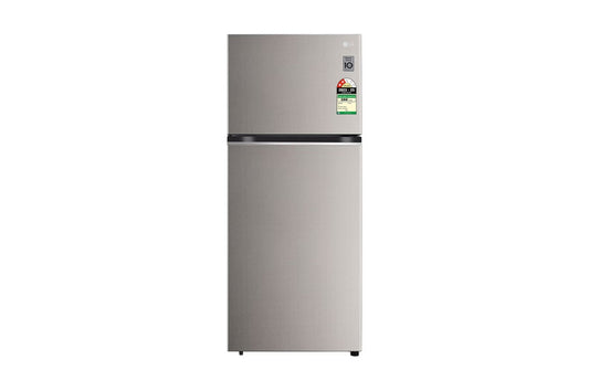 LG 380L Double Door Refrigerator, Smart Diagnosis™, MOIST ‘N’ FRESH, Urban Steel Finish, 2 Star — GL-S412SUSY — product view