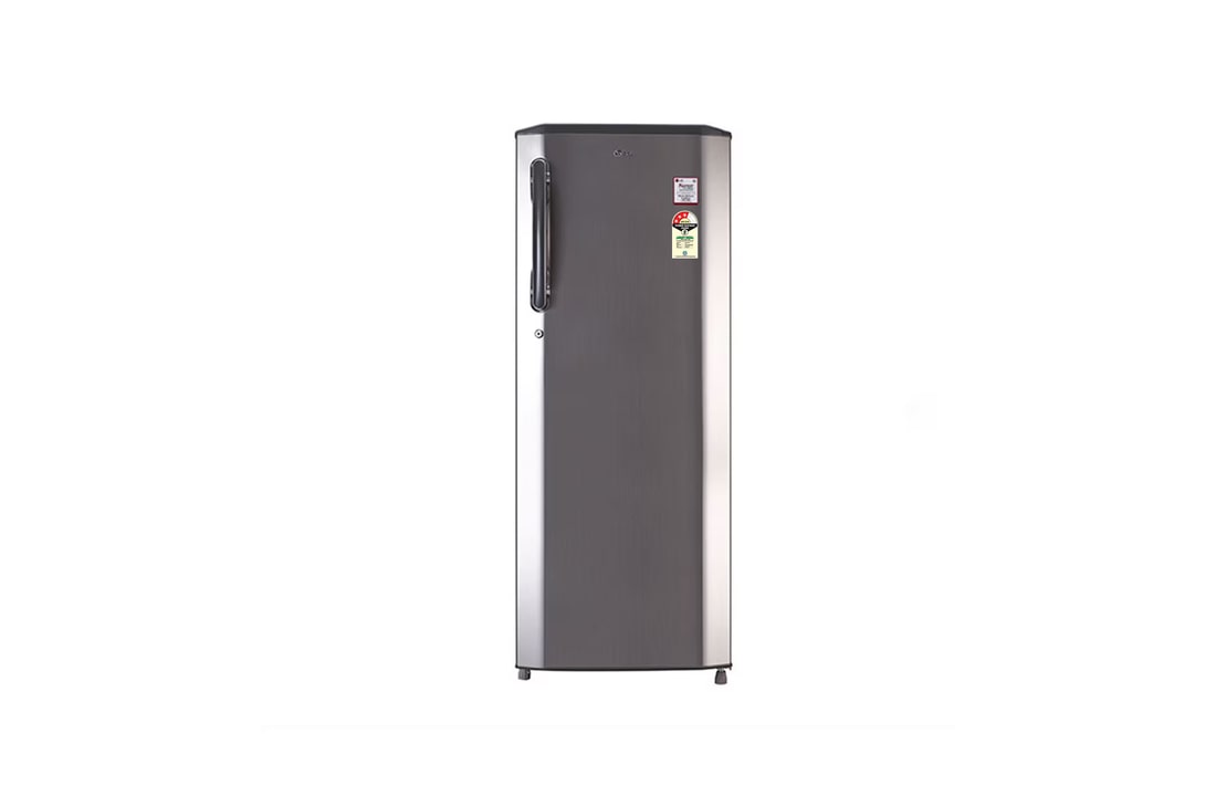 LG 261L Single Door Refrigerator, Smart Connect™, Solar Smart*, Shiny Steel Finish, 3 Star — GL-B281BPZX — product view