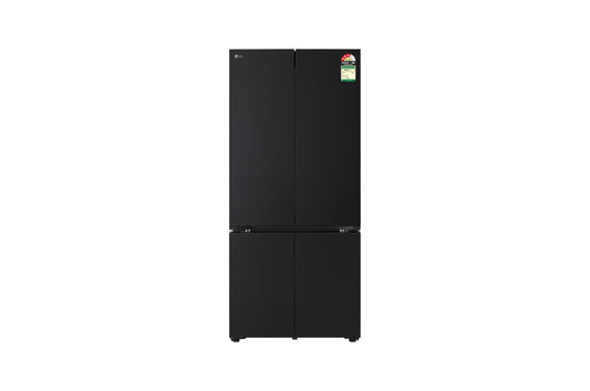 LG 574 L French Door Refrigerator, Wi-Fi Convertible, Hygiene Fresh+™, Black Mirror, 3 Star — GV-B23FFGMB — product view