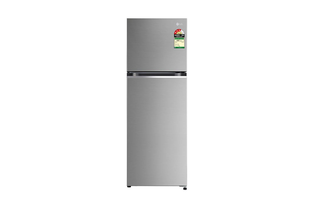 LG 246L, Smart Inverter Compressor, Frost-Free Double Door Refrigerator, Shiny Steel Finish, 3 Star — GL-N262SPZX — product view