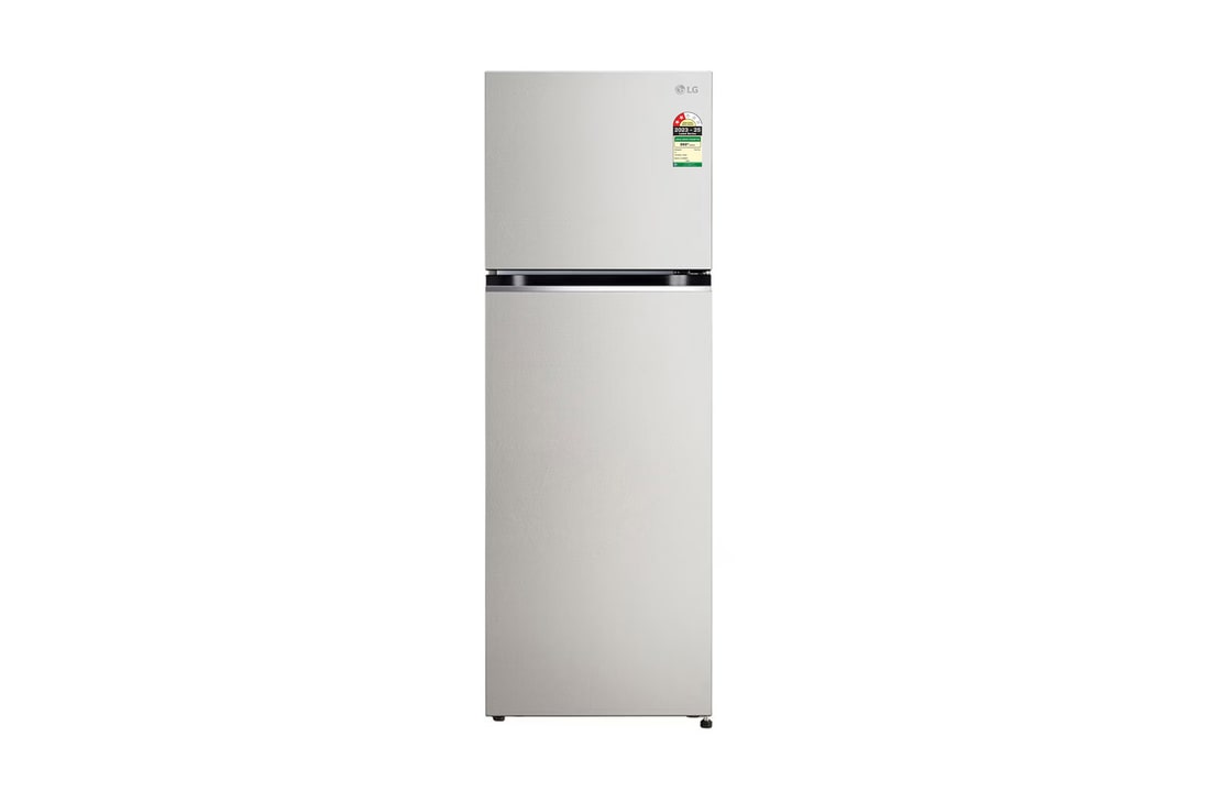 LG 343L Double Door Refrigerator, Convertible, Smart Diagnosis™, Urban Steel, 2 Star — GL-S382SUSY — product view