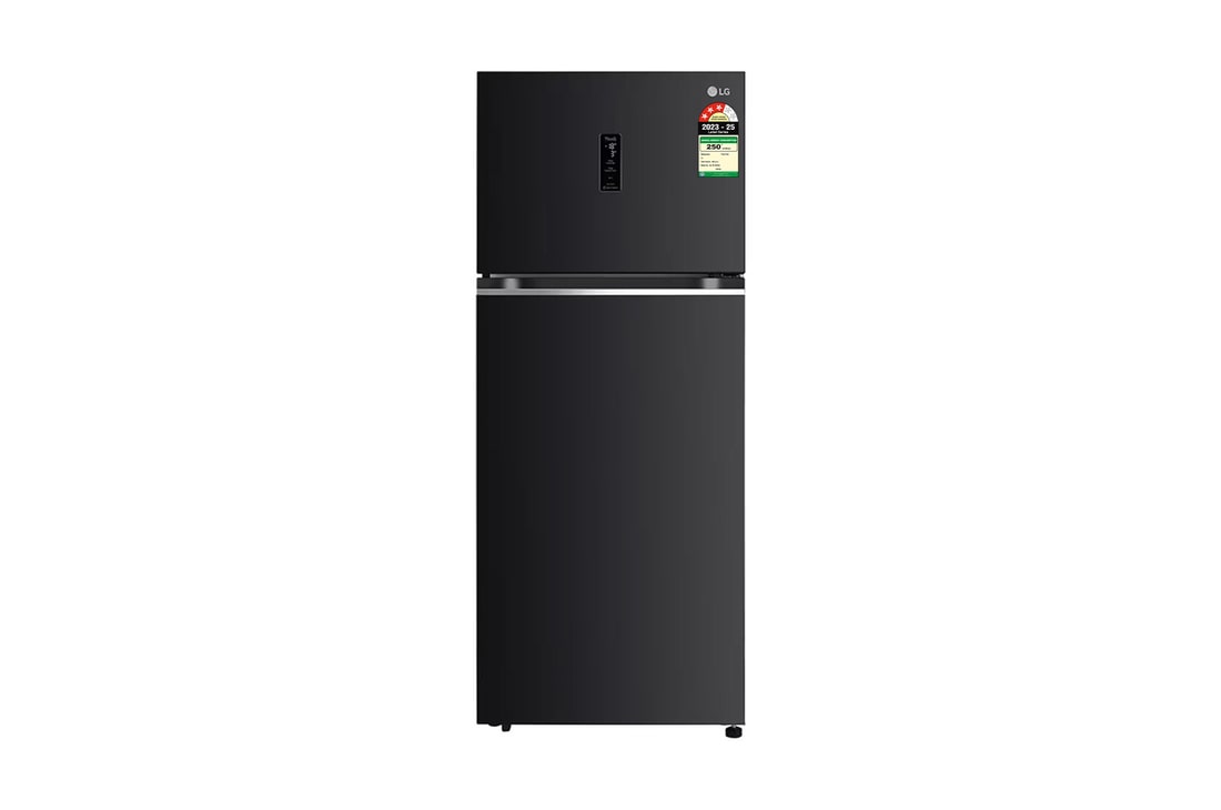 LG 380 L Double Door Refrigerator, Wifi Convertible, Hygiene Fresh +, Ebony Sheen, 3 Star — GL-T412VESX — product view