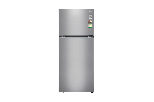 LG 343L Double Door Refrigerator, Smart Diagnosis™, Multi Air Flow, Dazzle Steel, 2 Star — GL-N382SDSY — product view