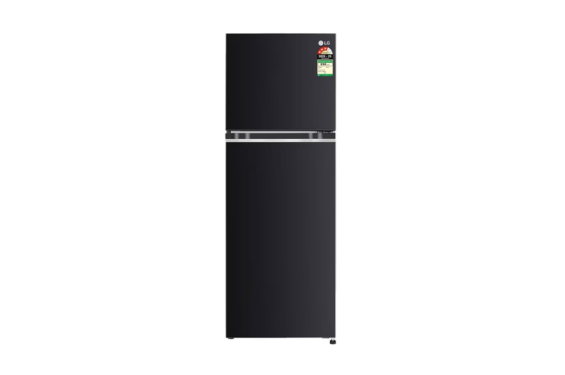 LG 246L Double Door Refrigerator, Convertible, Multi Air Flow, Auto Smart Connect™, Ebony Sheen Finish, 3 Star — GL-S262SESX — product view