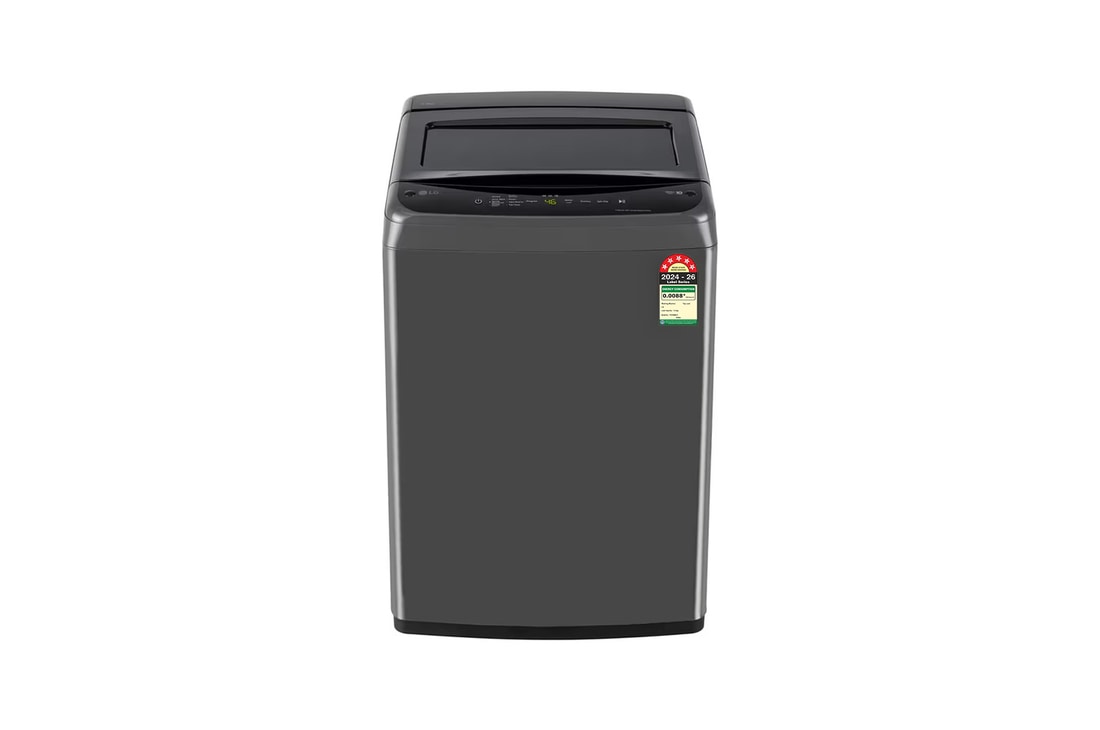 LG 7 Kg Top Load Washing Machine with Smart Inverter Motor, TurboDrum, Middle Black, 5 Star — T70VBMB1Z — product view