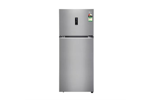 LG 466L Double Door Refrigerator, Door Cooling™, Smart Inverter Compressor, Shiny Steel, 2 Star — GL-T492MPZY — product view