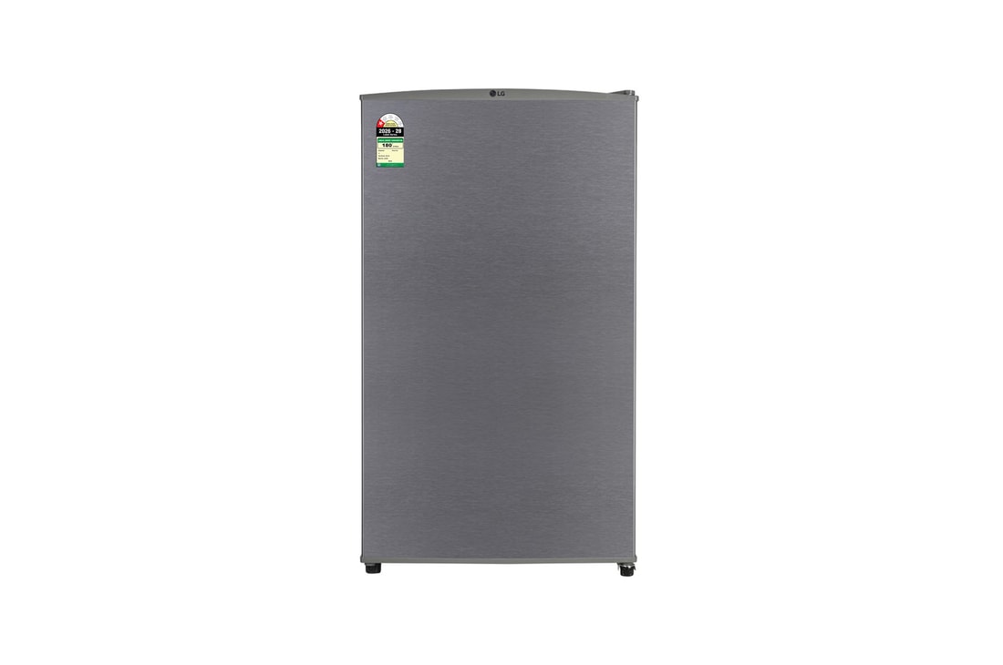 LG 90 L Single Door Refrigerator, Mini Bar, Chiller Tray, Anti-Bacterial Gasket, Dazzle Steel, 1 Star — GLD0916VRDS — product view