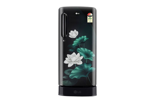 LG 185L, 3 Star, With Base Stand Drawer, Ebony Regal Finish, Direct Cool Single Door Refrigerator — GL-D201AELD — product view