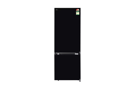 LG 340L Bottom Freezer Refrigerator, Wi-Fi Convertible, Door Cooling⁺™, Black Mirror, 3 Star — GL-B382EBMX — product view