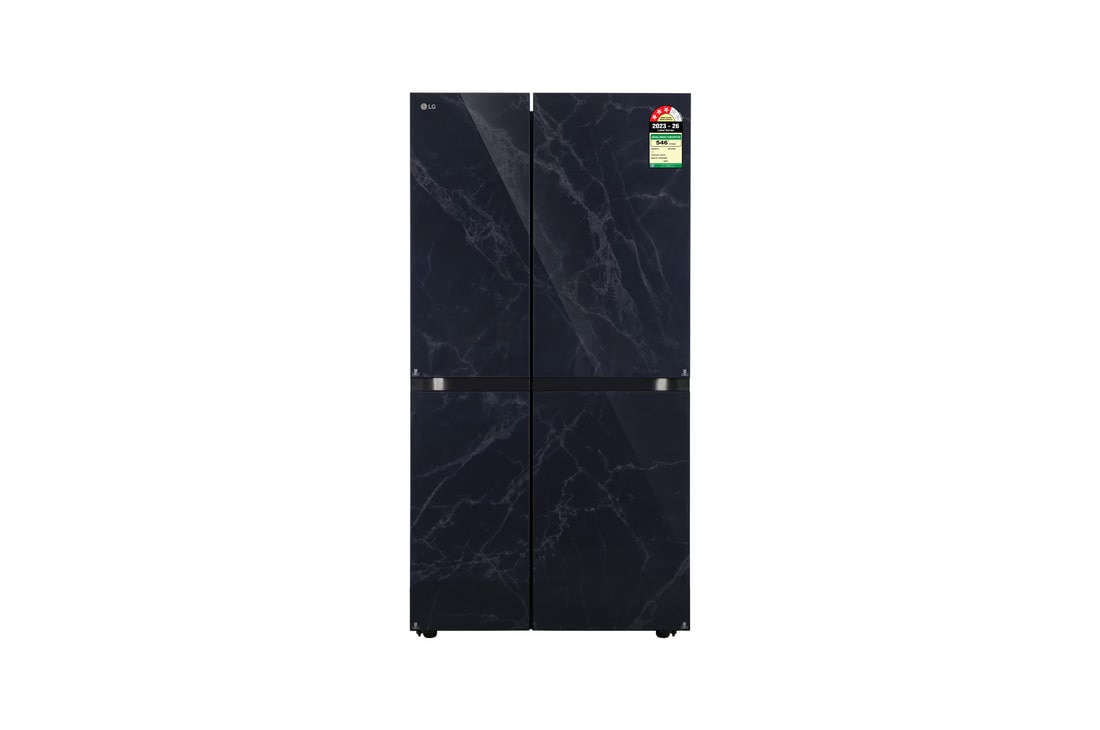 LG 650L Side-by-Side Refrigerator, Wi- Fi Convertible, Smart Inverter Compressor, Ultra Glam Black, 3 Star — GL-B257DUB3 — product view