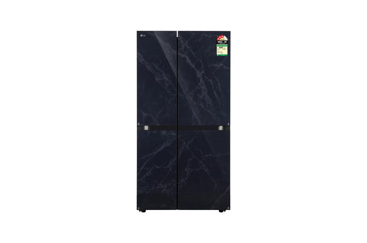 LG 650L Side-by-Side Refrigerator, Wi- Fi Convertible, Smart Inverter Compressor, Ultra Glam Black, 3 Star — GL-B257DUB3 — product view