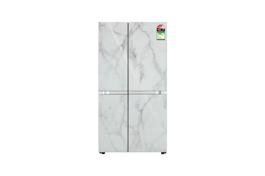 LG 650L Side-by-Side Refrigerator, Wi-Fi Convertible, Hygiene Fresh+™, Ultra Glam White, 3 Star — GL-B257DUW3 — product view