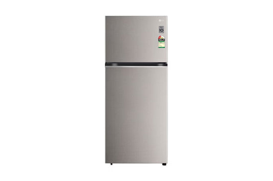 LG 322L Double Door Refrigerator, Convertible, Multi Air Flow, Urban Steel, 2 Star — GL-S342SUSY — product view