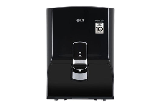 LG 8L RO + Carbon Filter Water Purifier , Stainless Steel Tank , Solid Black — WW131NF — product view