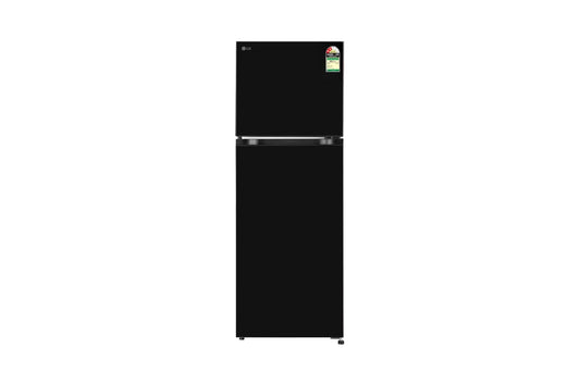LG 251L Double Door Refrigerator with Smart Mode, Smart Inverter Compressor, Onyx Black, 2 Star — GLT2526WWOB — product view