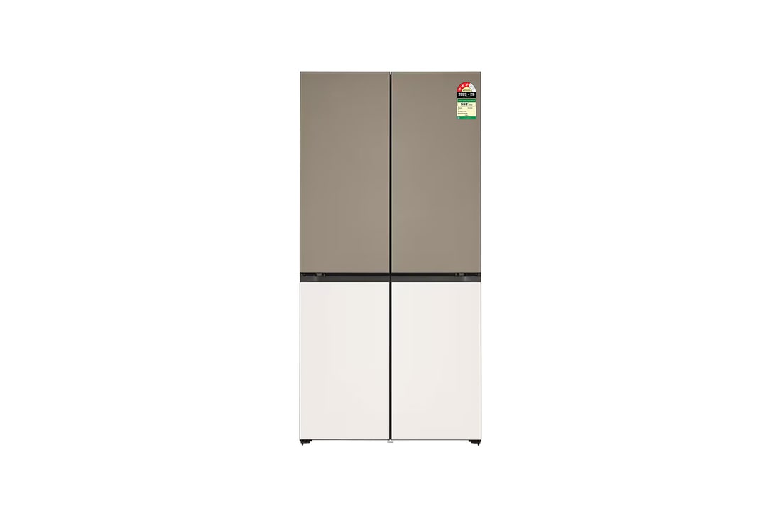 LG 614L French Door Refrigerator, Objet Collection, Door Cooling+™, Clay Brown-Beige Finish, 3 Star — GR-B24FQGJB — product view