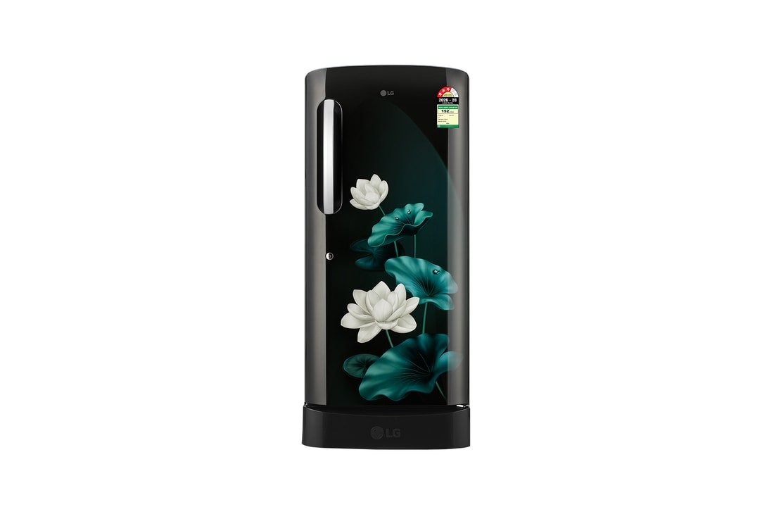 LG 210 L Single Door Refrigerator, Base Stand Drawer, Anti-Bacterial Gasket, Emerald Lotus, 3 Star — GLD2236ZAEL — product view