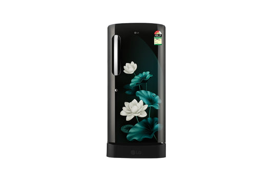LG 210 L Single Door Refrigerator, Base Stand Drawer, Anti-Bacterial Gasket, Emerald Lotus, 3 Star — GLD2236ZAEL — product view