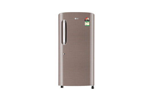 LG 210L Single Door Refrigerator with Reciprocating Compressor, Direct Cool, Anti Bacterial Gasket, Fawn Steel Finish, 3-Star — GL-B231AFSD — product view