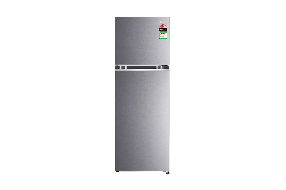 LG 246L Double Door Refrigerator, Multi Air Flow, Auto Smart Connect™, Dazzle Steel, 3 Star — GL-N262SDSX — product view