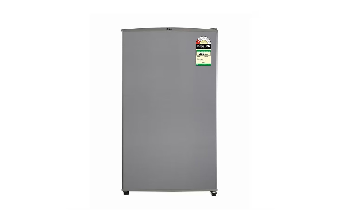 LG 90L Single-Door Mini Refrigerators, Door basket, Chiller Tray, Freezer Section, Dazzle Steel, 1 Star — GL-M131RDSB — product view