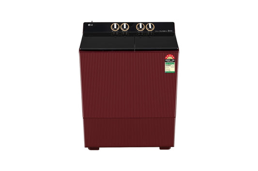 LG 9 Kg Semi Automatic Washing Machine with Wind Jet Dry+, Roller Jet Pulsator+, Dual Spin Shower, Burgundy, 5 Star — PX900H7SD4Z — product view