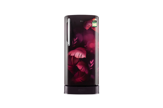 LG 201 L Single Door Refrigerator, Base Stand Drawer, Toughened Glass Shelves, Purple Ilan, 3 Star — GL-D211HPID — product view