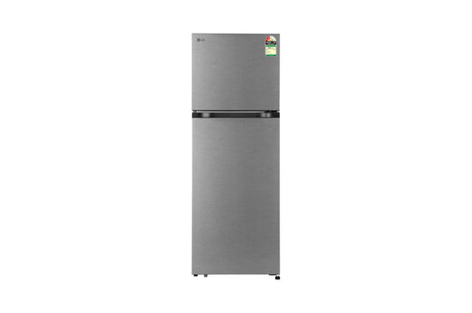 LG 251L Double Door Refrigerator, Smart Mode, Turbo Fresh Zone, Dazzle Steel, 2 Star — GLT2526WWDS — product view
