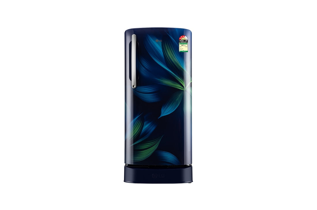 LG 201 L Single Door Refrigerator, Base Stand Drawer, Anti-Bacterial Gasket, Blue Aurora, 3 Star — GLD2136ZHBA — product view