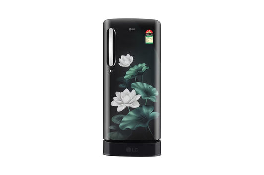 LG 185 L Single Door Refrigerator with Base Stand Drawer, Smart Inverter Compressor, Emerald Lotus, 5 Star — GLD1956ZAEL — product view