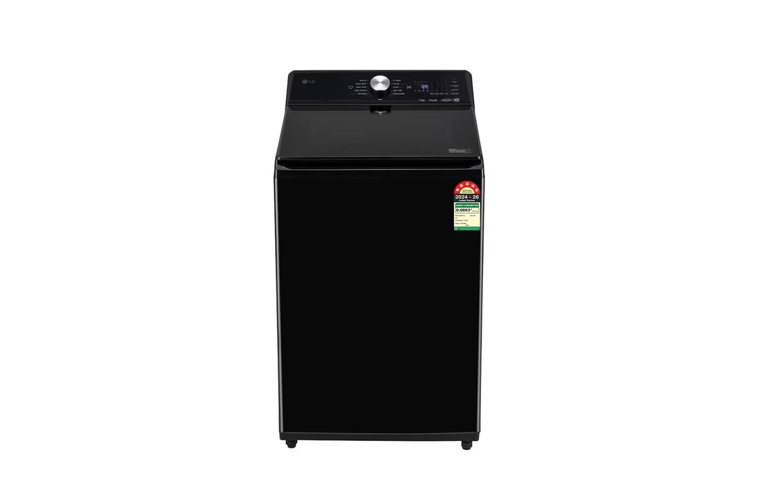 LG 11Kg Top Load Washing Machine, AI Direct Drive™, In-Built Heater, Stain Clean, Onyx Black, 5 Star — TX511SWO — product view