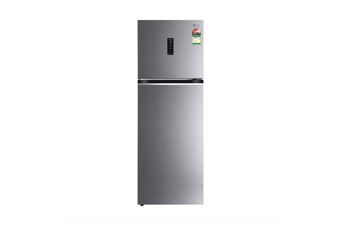 LG 343L Double Door Refrigerator, Wi-Fi Convertible,  Door Cooling™, Dazzle Steel, 3 Star — GL-T382TDSX — product view
