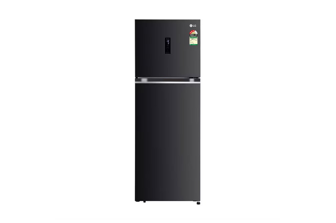 LG 322L Double Door Refrigerator, Wifi Convertible, Door Cooling+™, Ebony Sheen, 3 Star — GL-T342TESX — product view