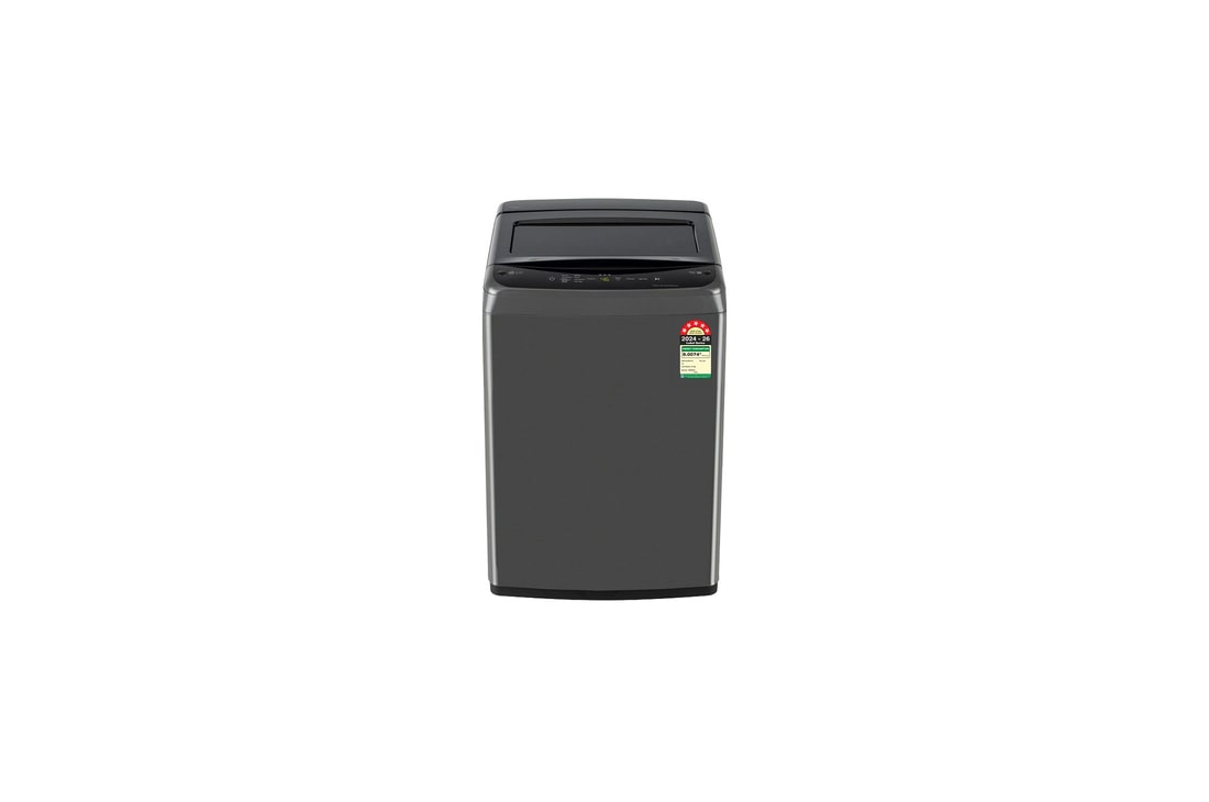 LG 9Kg Top Load Washing Machine, Smart Inverter Motor, In-Built Heater, Middle Black — T90VBMB1S — product view