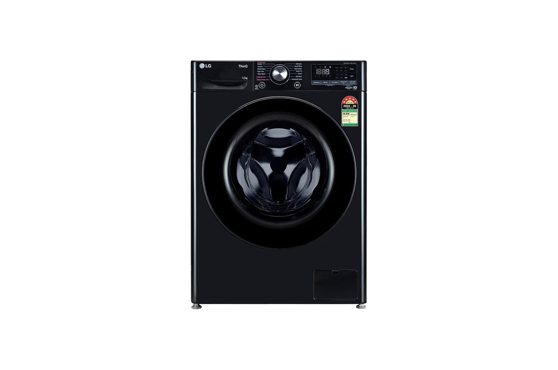 LG 12 kg Front Load Washing Machine with AI Direct Drive™, Steam Wash, Onyx Black, 5 Star — FHP1412Z5O — product view