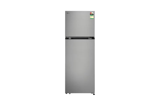 LG 251L Double Door Refrigerator, Smart Mode, Turbo Fresh Zone, Shiny Steel, 2 Star — GLT2526WWPZ — product view