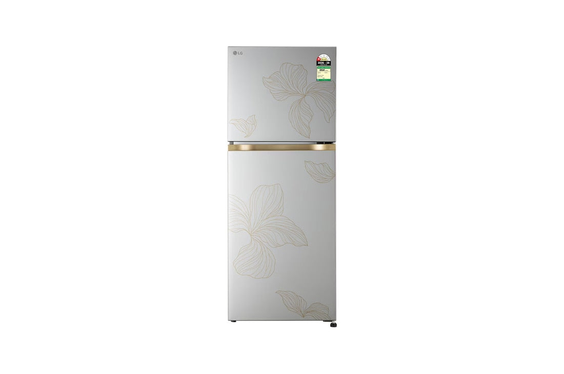 LG 225L Double Door Refrigerator, Smart Mode, Fresh Zone , Radiant Inox, 1 Star — GLT2216WYRI — product view
