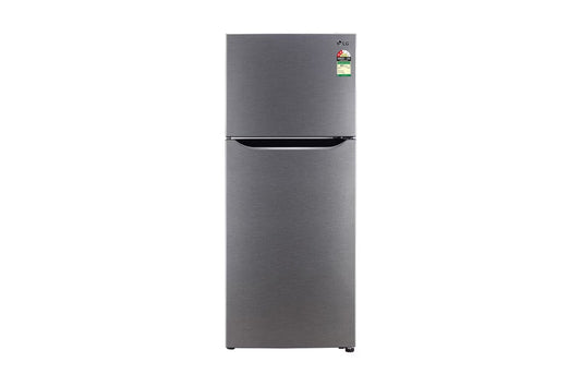 LG 242L Double Door Refrigerator, Multi Air Flow, Smart Inverter Compressor, Dazzle Steel, 2 Star  — GL-N292BDSY — product view