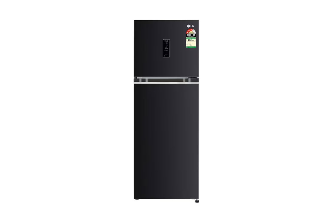 LG 246L Double Door Refrigerator, Convertible, Door Cooling+™, Ebony Sheen, 3 Star — GL-T262TESX — product view