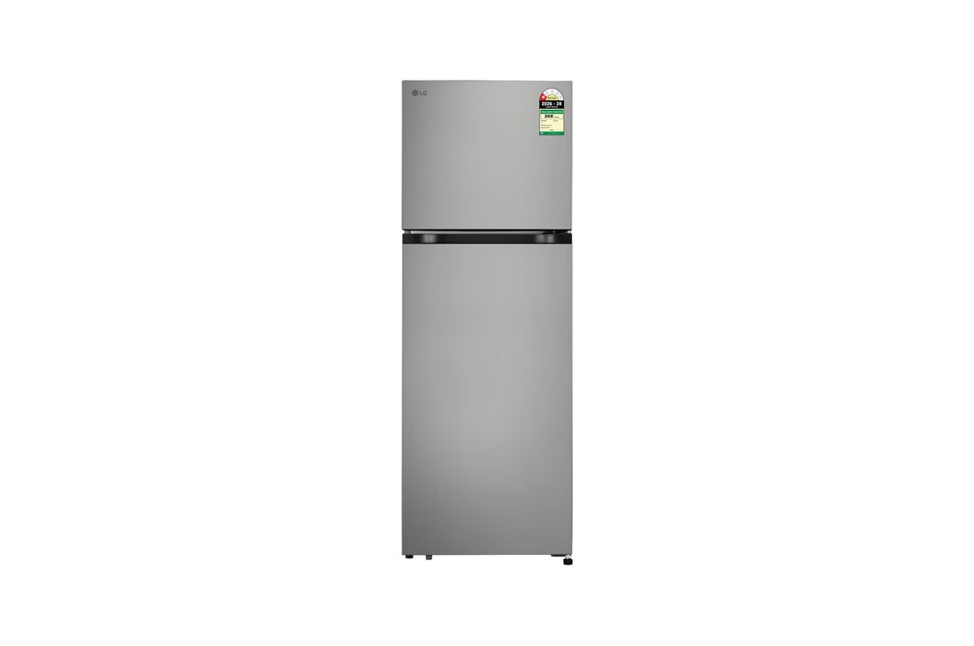 LG 251 L Double Door Refrigerator with Smart Inverter Compressor, Multi-Air Flow, Shiny Steel, 1 Star — GLT2516WWPZ — product view