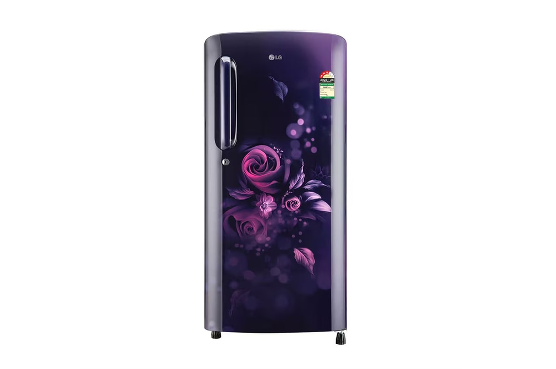 LG 185L Single Door Refrigerator, MOIST ‘N' FRESH, Anti Bacterial Gasket, Blue Euphoria, 3 Star — GL-B201ABED — product view
